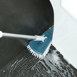 Bendable Corner Scrub Brush with Long Handle Removable Triangle Brush for Stairs Wall Bathroomand Kitchen