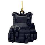 Christmas Pendant Police Equipment Santa Christmas Tree Hanging Ornament Car Rearview Mirror Backpack Pendant Holiday Party Decoration