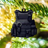 Christmas Pendant Police Equipment Santa Christmas Tree Hanging Ornament Car Rearview Mirror Backpack Pendant Holiday Party Decoration