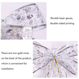 Glowing Christmas Transparent Bow Hanging Pendant Light Up Bow Hanging Ornaments String Lamp for Christmas Tree and Garden