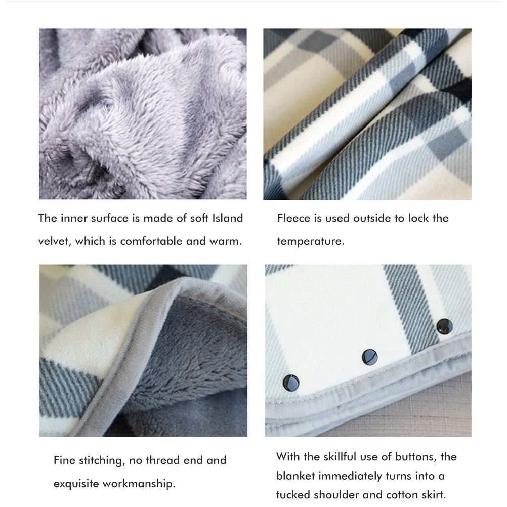 Multifunctional Heated Blanket Heating Warm Scarf Flannel Heating Cape Plush Blanket