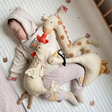 Cartoon Stuffed Plush Animal Pillow Cotton Goose Giraffe Rooster Plush Cushion Animal Cushion Home Office Decor Birthday Gift - Side View