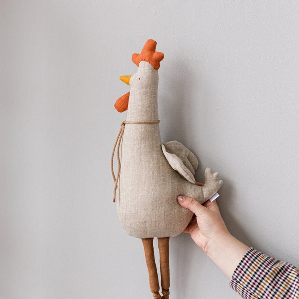 Cartoon Stuffed Plush Animal Pillow Cotton Goose Giraffe Rooster Plush Cushion Animal Cushion Home Office Decor Birthday Gift