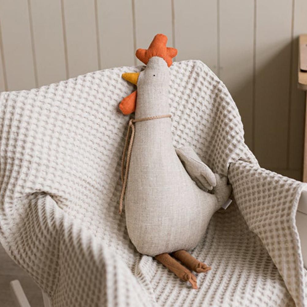 Cartoon Stuffed Plush Animal Pillow Cotton Goose Giraffe Rooster Plush Cushion Animal Cushion Home Office Decor Birthday Gift