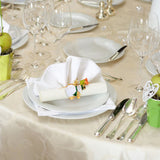 Christmas Napkin Rings Set of 6 Snowman Metal Napkin Ring Holders for Dining Table Decor for Holiday Party Decoration - Top-Down View