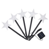 Solar Christmas Star Lights Outdoor Energy Saving Waterproof Solar Powered Stake Lights Decorations for Home Pathway Garden Walkway Yard Lawn Patio - Front View