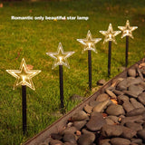 Solar Christmas Star Lights Outdoor Energy Saving Waterproof Solar Powered Stake Lights Decorations for Home Pathway Garden Walkway Yard Lawn Patio - Side View
