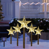 Solar Christmas Star Lights Outdoor Energy Saving Waterproof Solar Powered Stake Lights Decorations for Home Pathway Garden Walkway Yard Lawn Patio - Extra Image