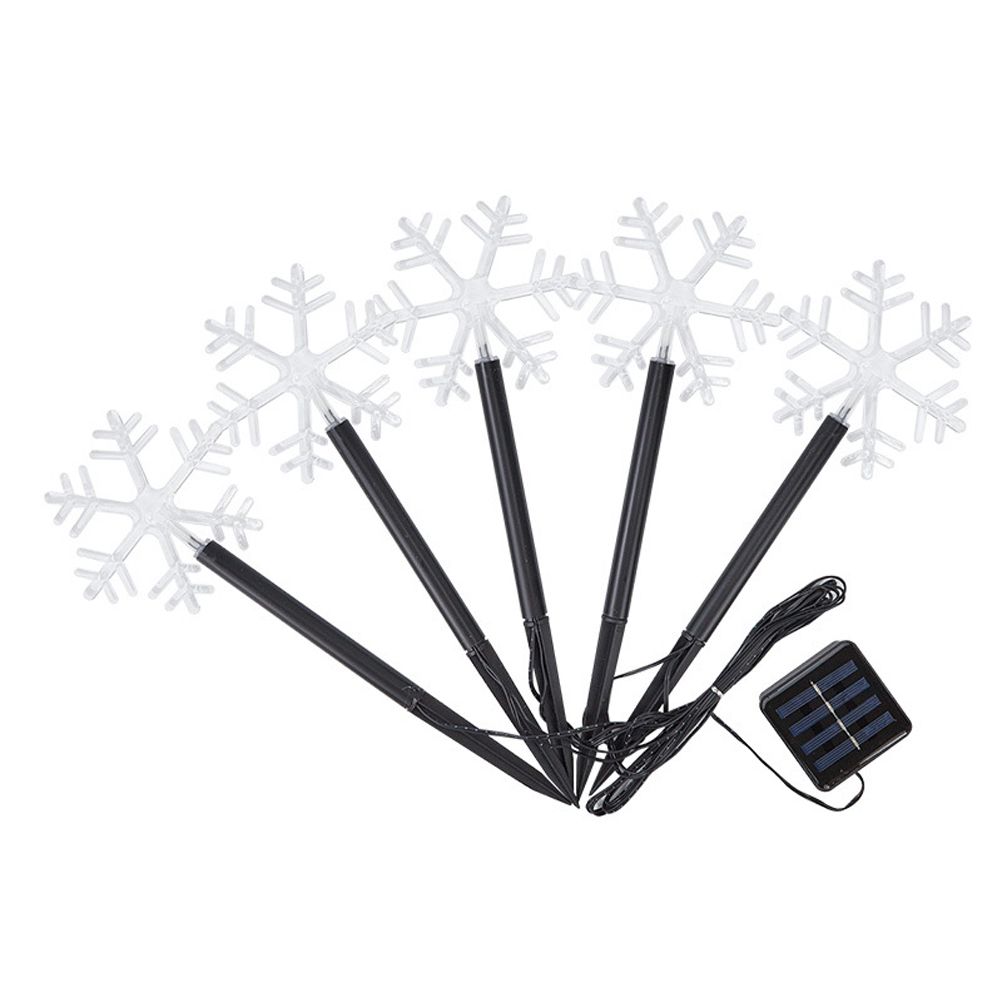 Solar Christmas Star Lights Outdoor Energy Saving Waterproof Solar Powered Stake Lights Decorations for Home Pathway Garden Walkway Yard Lawn Patio