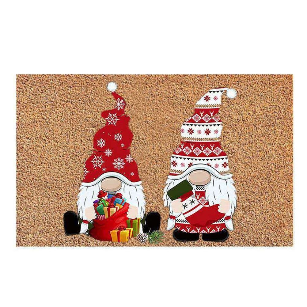 Christmas Welcome Doormat Gnome Dwarf Anti Fouling Mat for Home Bathroom Entrance Door Christmas Decoration