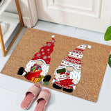 Christmas Welcome Doormat Gnome Dwarf Anti Fouling Mat for Home Bathroom Entrance Door Christmas Decoration