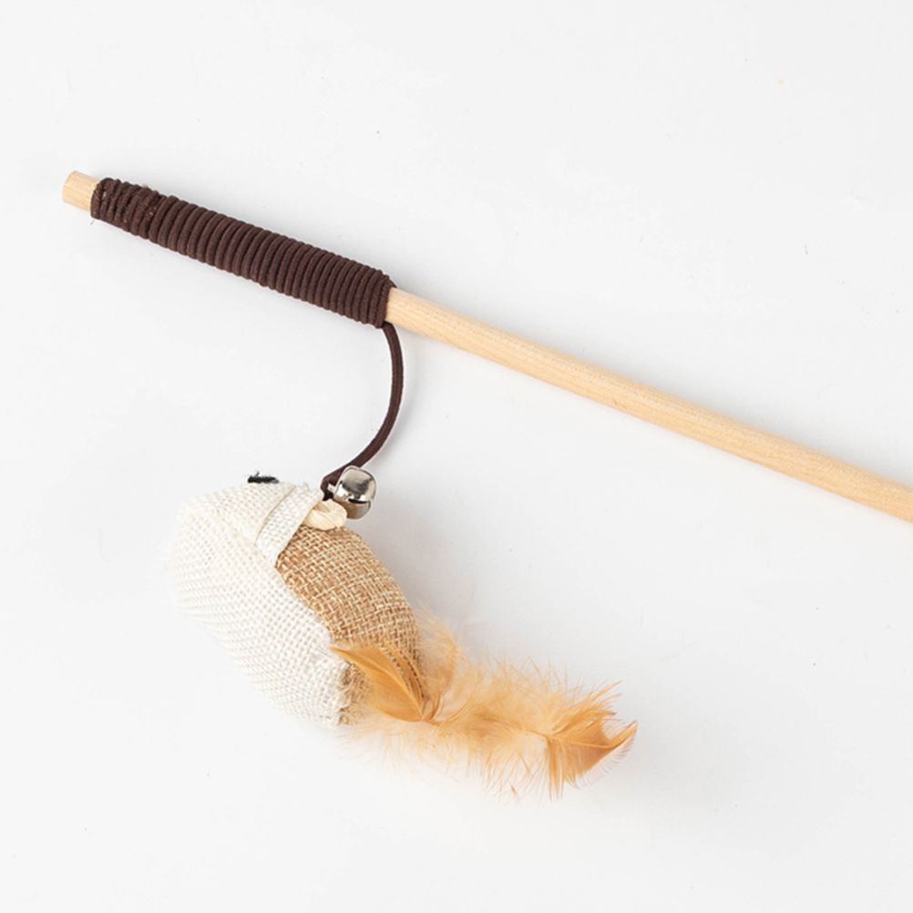 Set of 7 Funny Cats Stick Simulation Mouse Pet Toys Kitten Artificial Feather Teaser Wand Pet Supplies Accessory