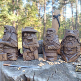 Odin Thor Resin Viking Statue Art Craft Ornaments for Home Outdoor Garden Decoration - Top-Down View