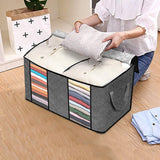 4PCS Clothes Storage Bag Large Capacity Clothing Organizers Foldable Closet Container with Clear Window and Zipper for Wardrobes and Attics - Top-Down View