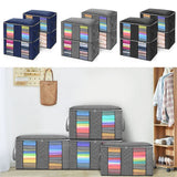 4PCS Clothes Storage Bag Large Capacity Clothing Organizers Foldable Closet Container with Clear Window and Zipper for Wardrobes and Attics - Extra Image
