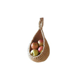 Hanging Wall Vegetable Fruit Basket Kitchen Hanging Storage Farm House Basket Bohemian Handwoven Wall Mount Fruit Veggie Basket