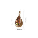 Hanging Wall Vegetable Fruit Basket Kitchen Hanging Storage Farm House Basket Bohemian Handwoven Wall Mount Fruit Veggie Basket