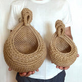 Hanging Wall Vegetable Fruit Basket Kitchen Hanging Storage Farm House Basket Bohemian Handwoven Wall Mount Fruit Veggie Basket - Extra Image