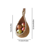 Hanging Wall Vegetable Fruit Basket Kitchen Hanging Storage Farm House Basket Bohemian Handwoven Wall Mount Fruit Veggie Basket