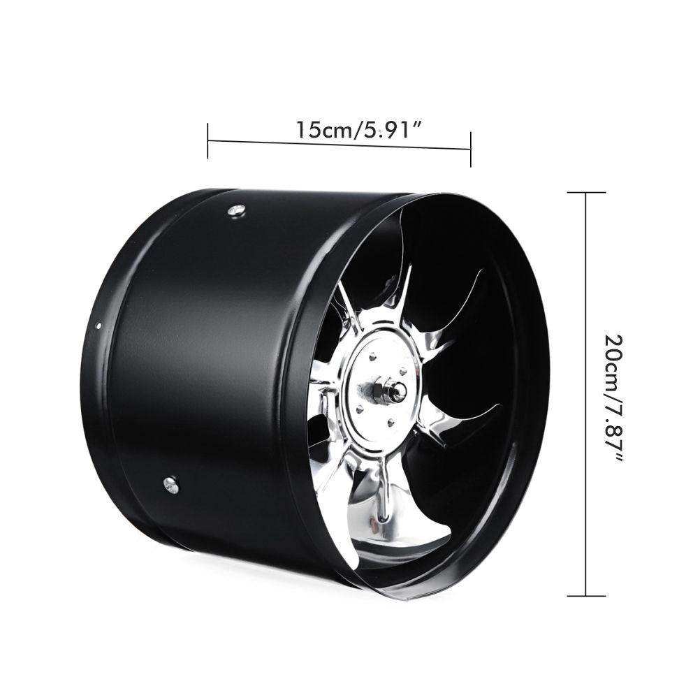 8 Inch Duct Fan Low Noise Exhaust Fans for Kitchen Garage Bathroom Ventilation Blower