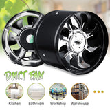 8 Inch Duct Fan Low Noise Exhaust Fans for Kitchen Garage Bathroom Ventilation Blower - Close-Up Angle