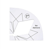 11 Pcs DIY Quilting Template Set Domestic Sewing Acrylic Templates Ruler Series 5 for DIY Machine Quilting Ruler - Side View