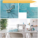 11 Pcs DIY Quilting Template Set Domestic Sewing Acrylic Templates Ruler Series 5 for DIY Machine Quilting Ruler - Close-Up Angle