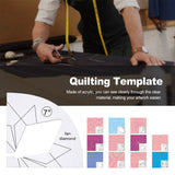 11 Pcs DIY Quilting Template Set Domestic Sewing Acrylic Templates Ruler Series 5 for DIY Machine Quilting Ruler
