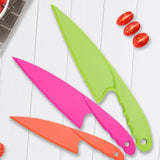 8Pcs / Set Kid Plastic Kitchen Cutter Set Children Safe Cooking Chef Nylon Cutter for Fruit Bread Cake Salad Lettuce Cutter - 45-Degree Angle