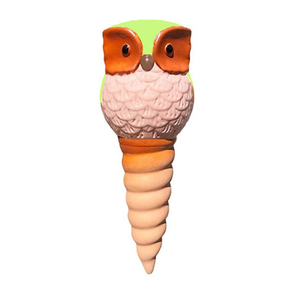 6Pcs Owl Plant Irrigation Automatic Watering Stakes Terracotta Spiral Devices for Indoor and Outdoor Plants Watering