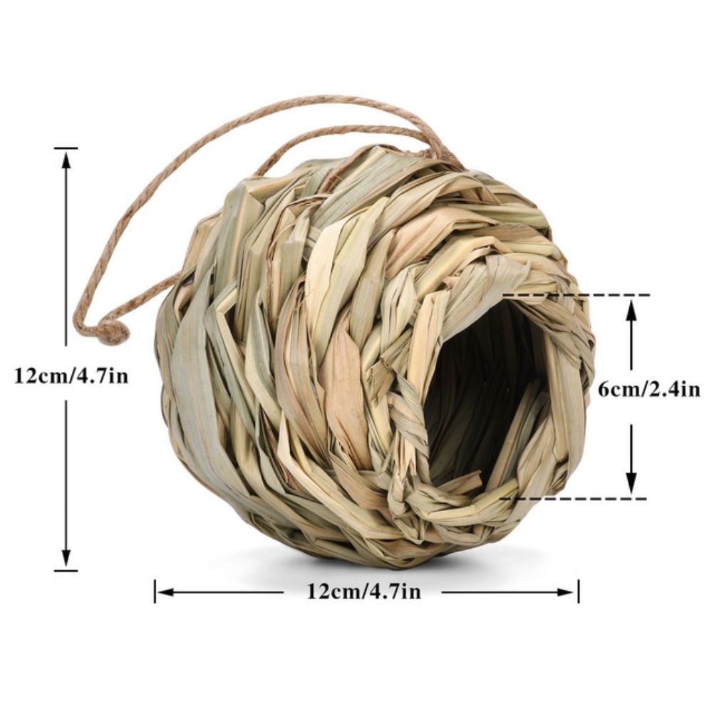 Hummingbird Houses for Outside Hanging Natural Hand Woven Bird Nesting Finch Bird House Gifts for Indoor Outdoor Decoration
