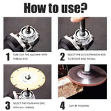 Angle Grinder Extension Connecting Rod Steel Rotary Extension Shaft Set Shank Angle Grinder Lengthen Connecting Rod for Car Polisher Accessories - Side View