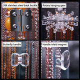 Acrylic Necklace Holder with 24 Hooks Clear Necklace Organizer Dustproof Rotation Jewelry Storage Stand Display Case