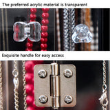 Acrylic Necklace Holder with 24 Hooks Clear Necklace Organizer Dustproof Rotation Jewelry Storage Stand Display Case - Extra Image