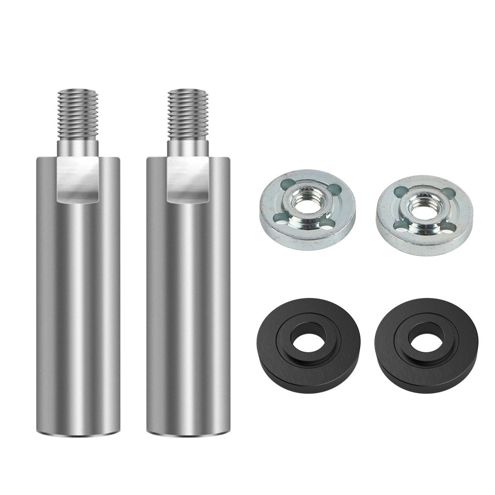 Angle Grinder Extension Connecting Rod Multipurpose Thread Rotary Polisher Extension Shaft with Flange Lock Nut Angle Grinder Extender Lengthen Rod
