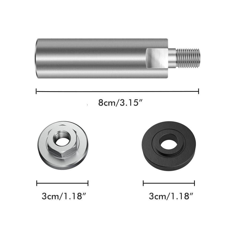 Angle Grinder Extension Connecting Rod Multipurpose Thread Rotary Polisher Extension Shaft with Flange Lock Nut Angle Grinder Extender Lengthen Rod
