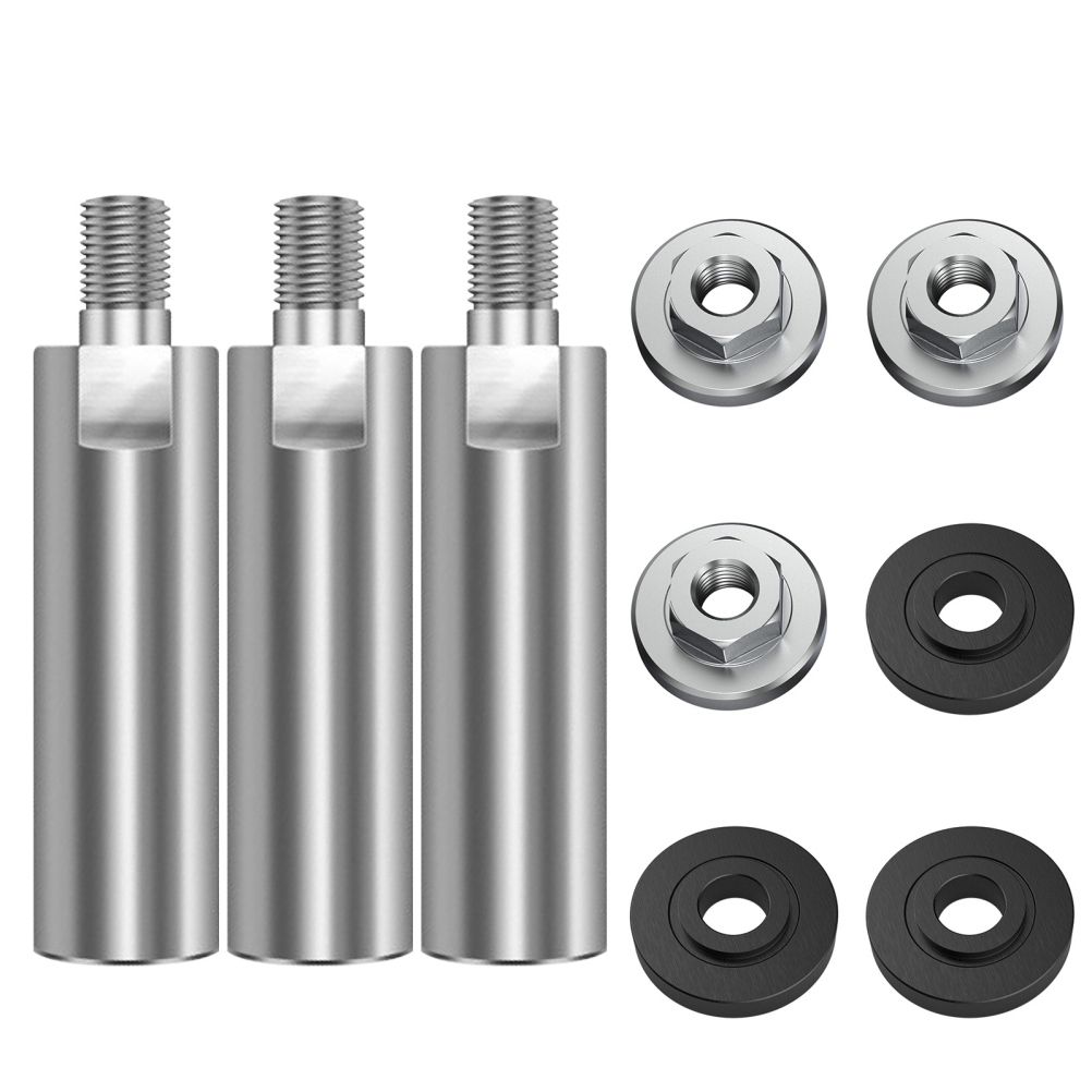Angle Grinder Extension Connecting Rod Multipurpose Thread Rotary Polisher Extension Shaft with Flange Lock Nut Angle Grinder Extender Lengthen Rod