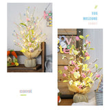 45cm LED Lights Easter Egg Decoration Tree Easter Decorations Eggs Tree Home Desk Decor Scene Shopping Mall Layout Photography Props - Top-Down View
