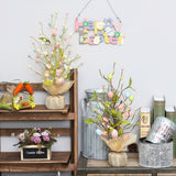 45cm LED Lights Easter Egg Decoration Tree Easter Decorations Eggs Tree Home Desk Decor Scene Shopping Mall Layout Photography Props - 45-Degree Angle