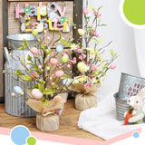 45cm LED Lights Easter Egg Decoration Tree Easter Decorations Eggs Tree Home Desk Decor Scene Shopping Mall Layout Photography Props - Rear View