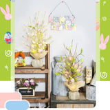 45cm LED Lights Easter Egg Decoration Tree Easter Decorations Eggs Tree Home Desk Decor Scene Shopping Mall Layout Photography Props