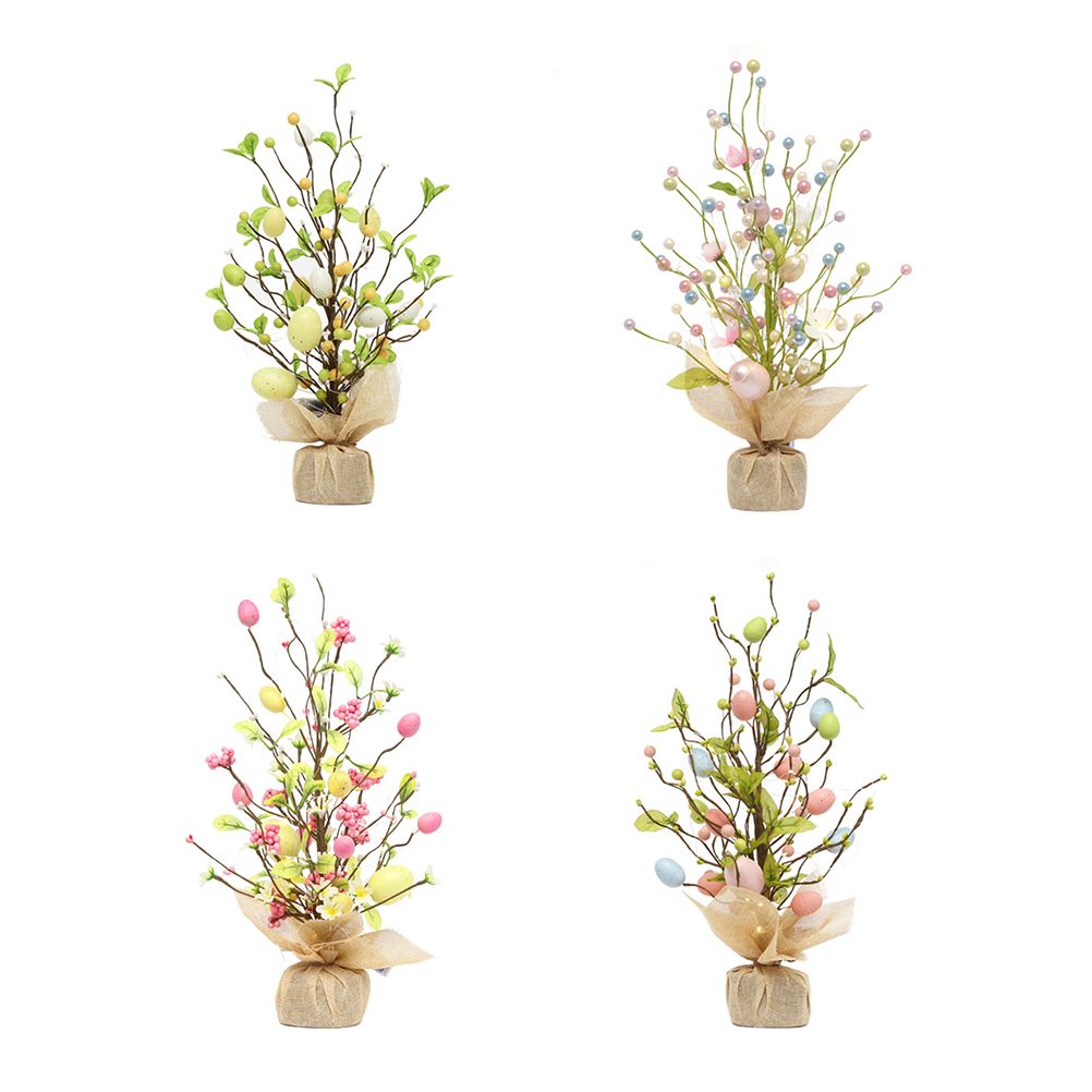 45cm LED Lights Easter Egg Decoration Tree Easter Decorations Eggs Tree Home Desk Decor Scene Shopping Mall Layout Photography Props