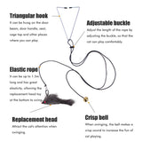 Automatic Cat Toy with Adjustable Elastic Rope Pet Toy Door Window Hanging Mouses Self Playing Toys for Cats - 45-Degree Angle