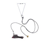 Automatic Cat Toy with Adjustable Elastic Rope Pet Toy Door Window Hanging Mouses Self Playing Toys for Cats