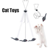 Automatic Cat Toy with Adjustable Elastic Rope Pet Toy Door Window Hanging Mouses Self Playing Toys for Cats - Extra Image