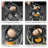Stainless Steel Egg Opener Egg Separator Tool Manual Egg Opener Separator Kitchen Tools Accessories - 45-Degree Angle