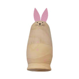 Russian Nesting Rabbit Dolls Toys Cartoon Cute Rabbit Animal Handmade Stacking Toys Easter Gifts for Children Kids - Extra Image