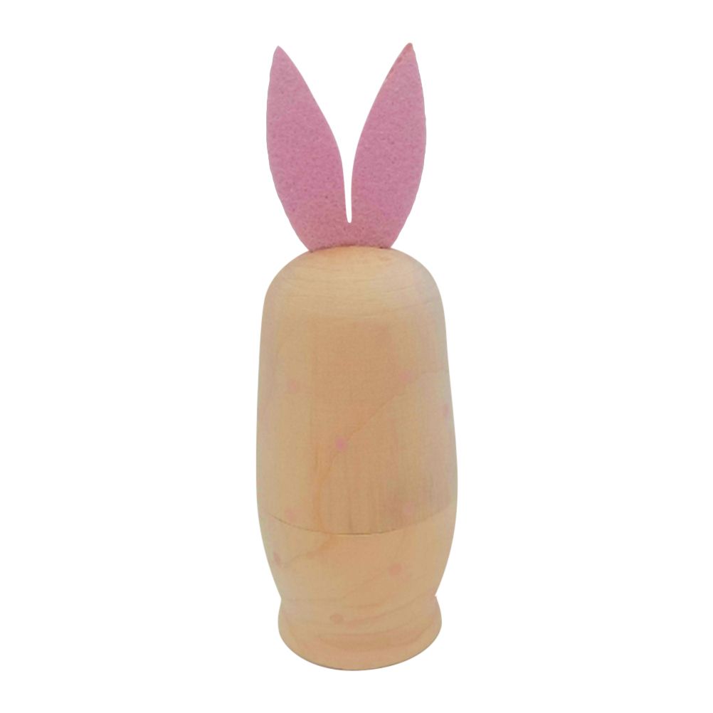 Russian Nesting Rabbit Dolls Toys Cartoon Cute Rabbit Animal Handmade Stacking Toys Easter Gifts for Children Kids