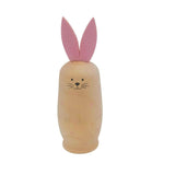 Russian Nesting Rabbit Dolls Toys Cartoon Cute Rabbit Animal Handmade Stacking Toys Easter Gifts for Children Kids - Extra Image