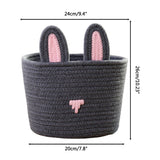 Cute Rabbit Basket Easter Bunny Ear Storage Bag Portable Candy Bag for Storing Cosmetics and Snacks